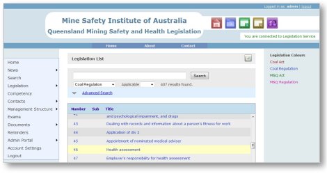 Mining Legislation Database