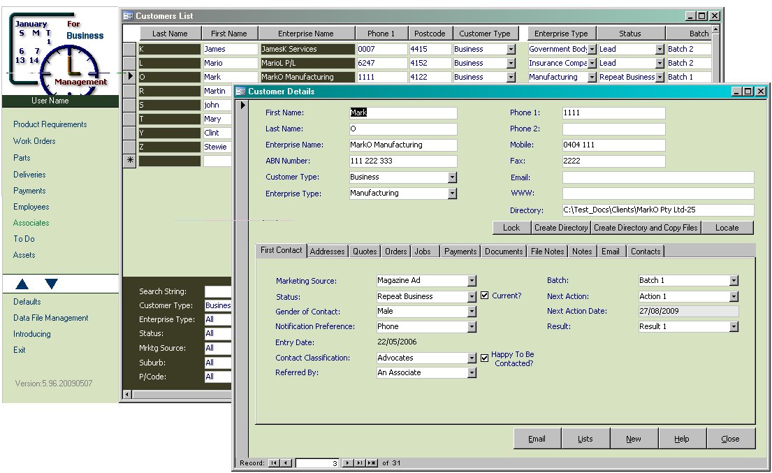 Workflow Essentials - custom database for manufacturers